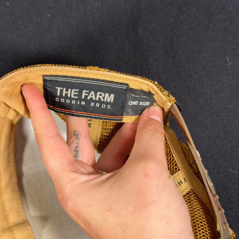 Goorin Bros Tan and Brown Lion Patch Trucker Hat - Picture 5 of 6